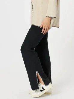 Cosy Split Hem Pant - Black