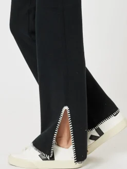 Cosy Split Hem Pant - Black