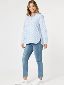 French Stripe Shirt - Blue/White