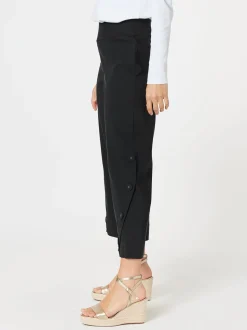Gallery Wide Leg Button Pant - Black