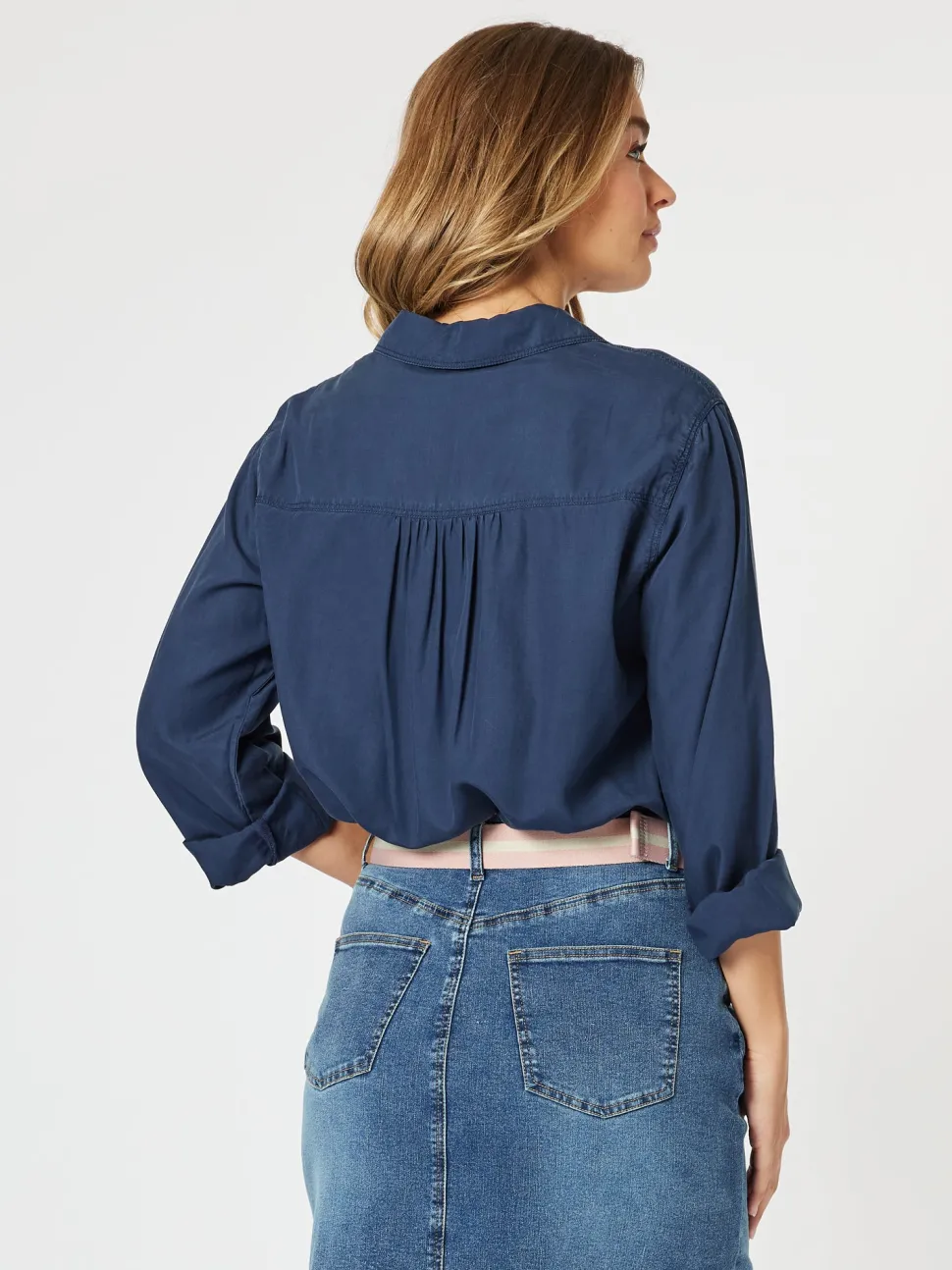 Hailey Chic Shirt - Navy