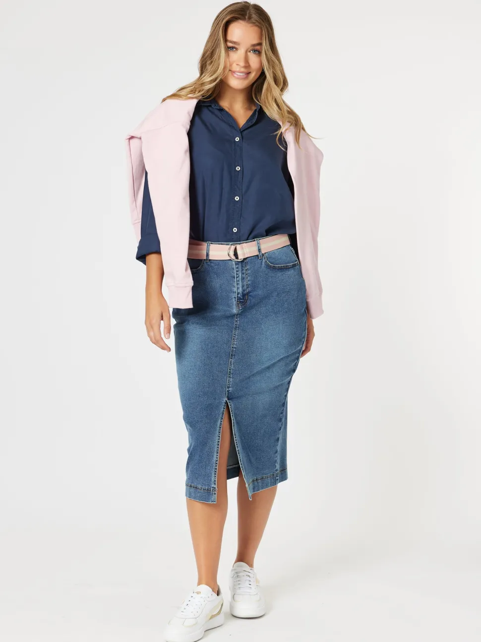 Hailey Chic Shirt - Navy