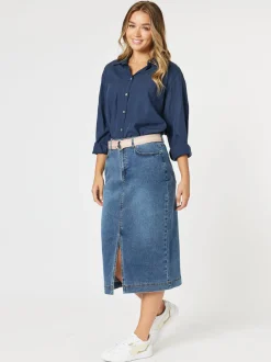 Hailey Chic Shirt - Navy