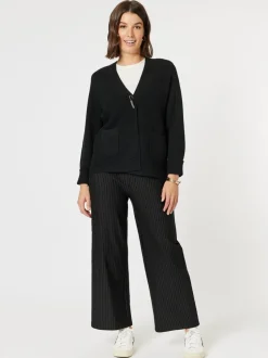 Highland Rib Cardigan - Black