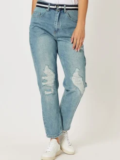 Ivy High Rise Relaxed Mom Jean - Denim