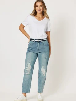 Ivy High Rise Relaxed Mom Jean - Denim