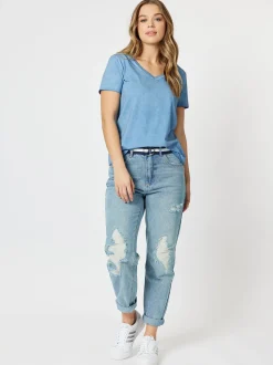 Ivy High Rise Relaxed Mom Jean - Denim