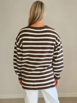 Jackie Stripe Knit - Chocolate