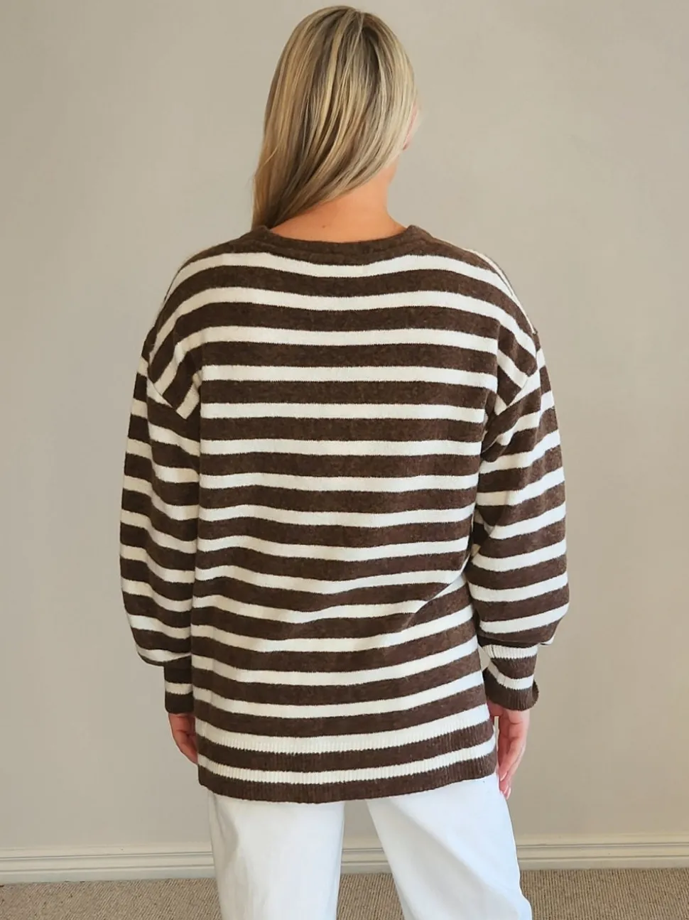 Jackie Stripe Knit - Chocolate