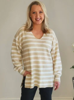 Jackie Stripe Knit - Natural