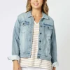 Knitted Stretch Denim Jacket - Denim