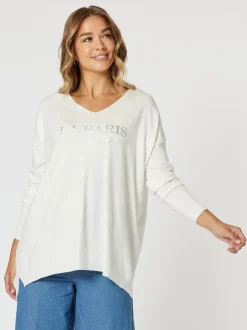 La Paris Knit Top - White