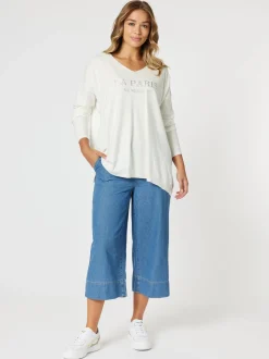 La Paris Knit Top - White