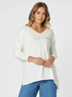 La Paris Knit Top - White