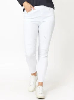 LA Stretch Pull On Jean - White