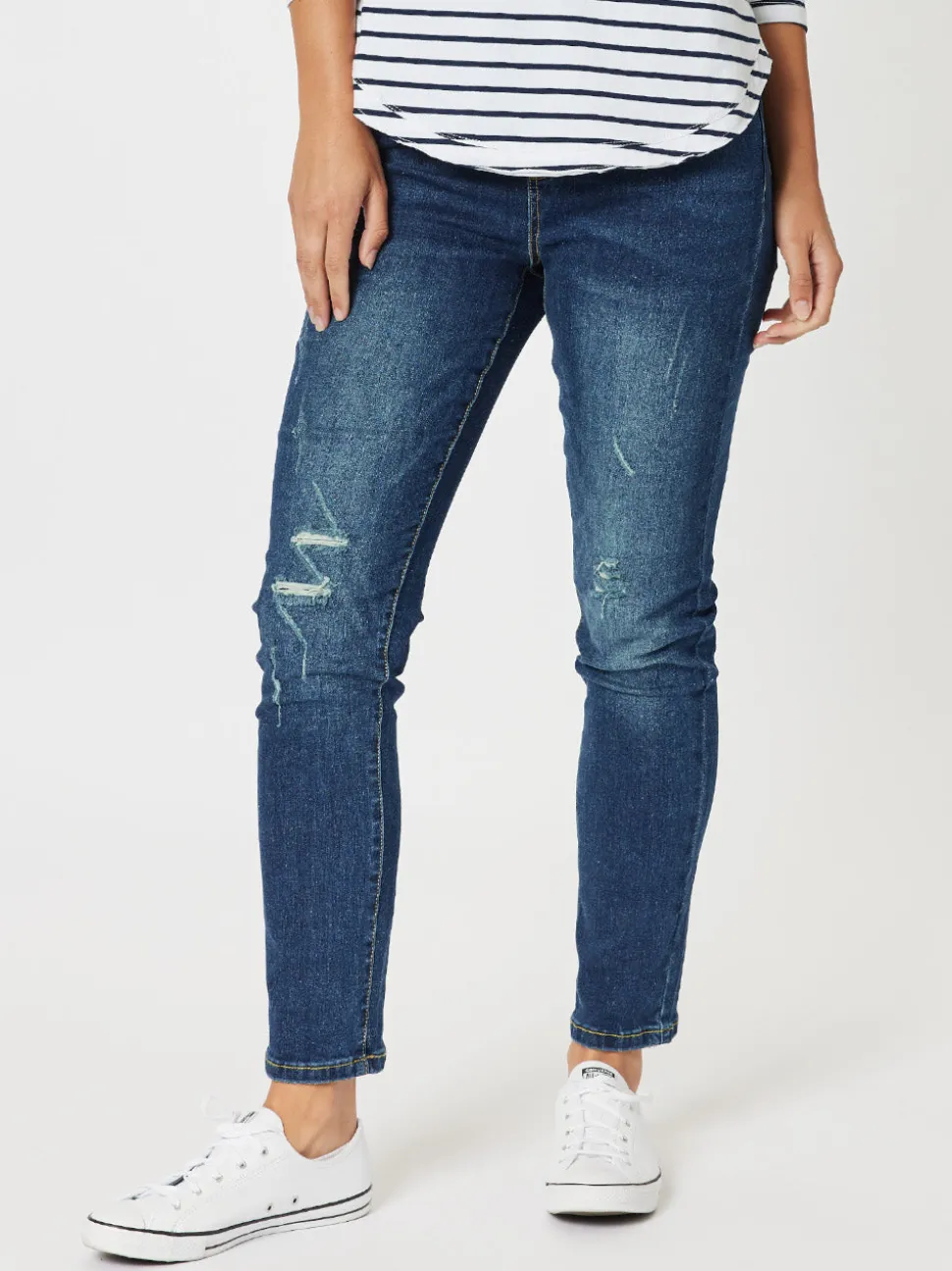 LA Stretch Pull On Jean - Dark Denim