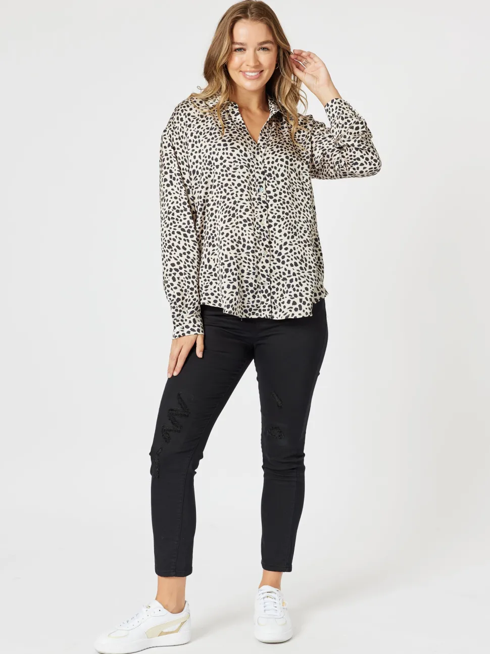 LA Stretch Pull On Jean - Black