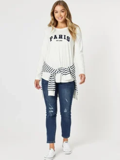 LA Stretch Pull On Jean - Dark Denim