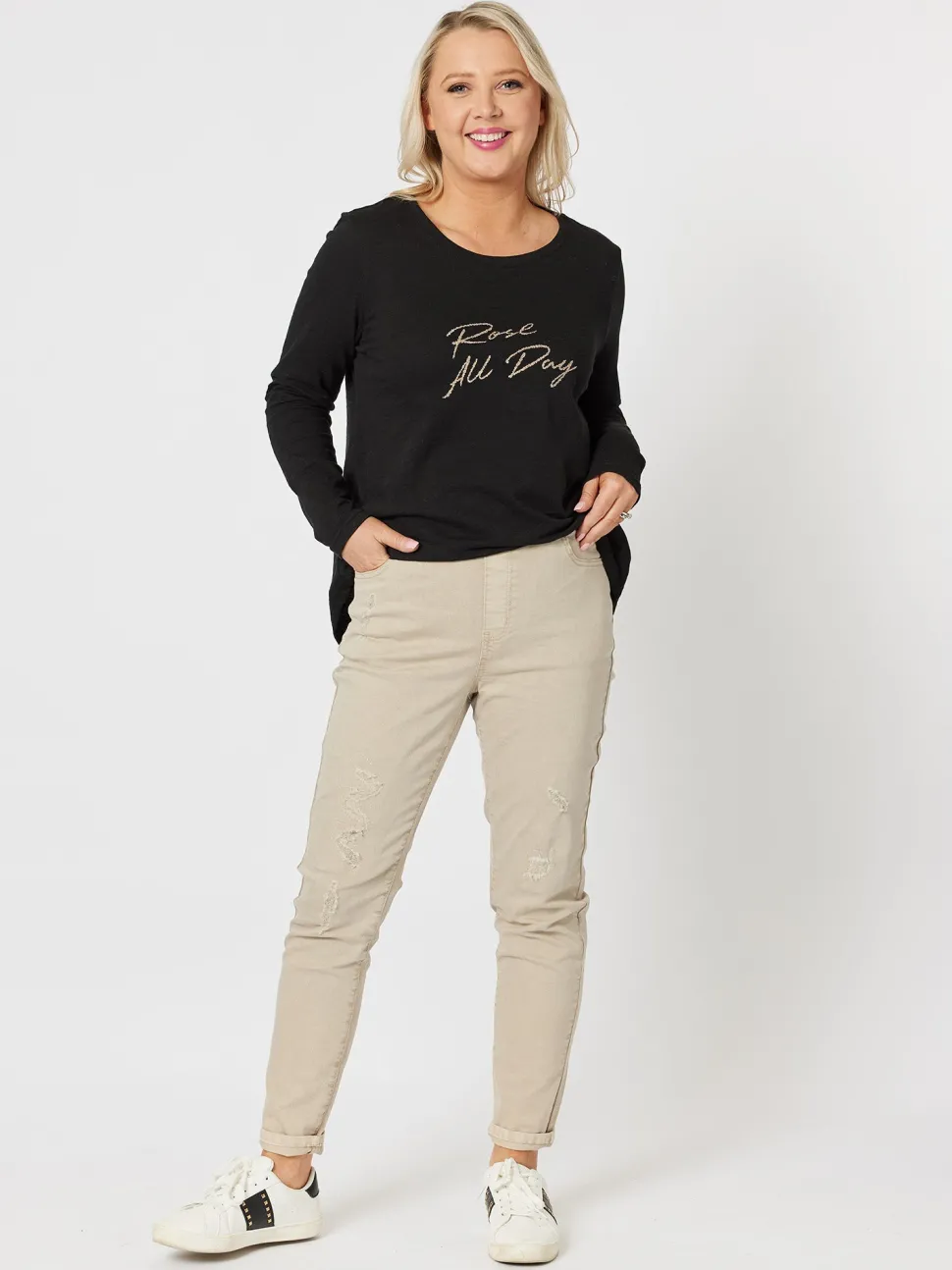 LA Stretch Pull On Jean - Natural
