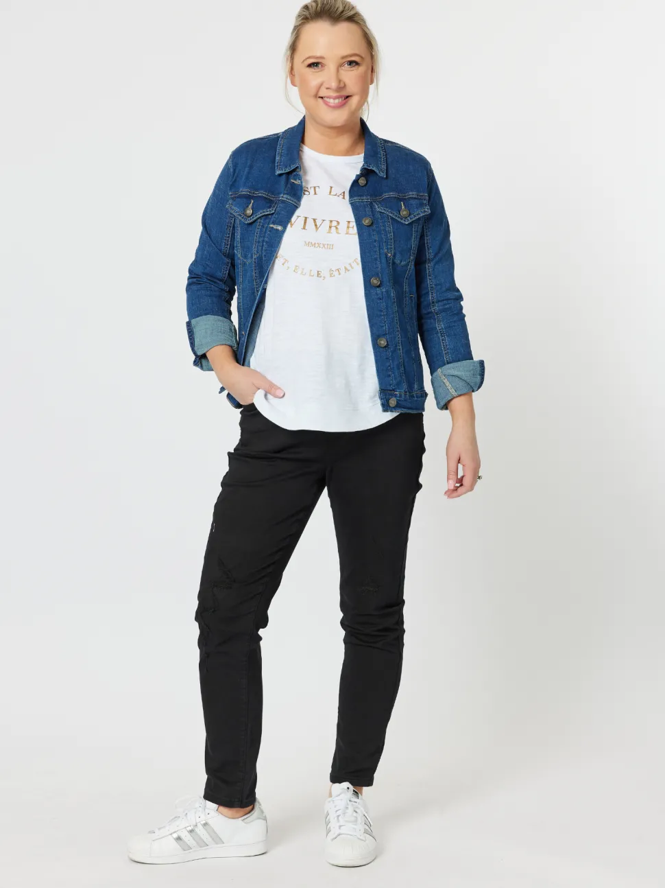 LA Stretch Pull On Jean - Black