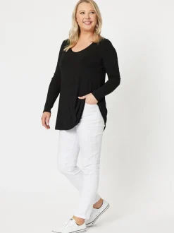LA Stretch Pull On Jean - White
