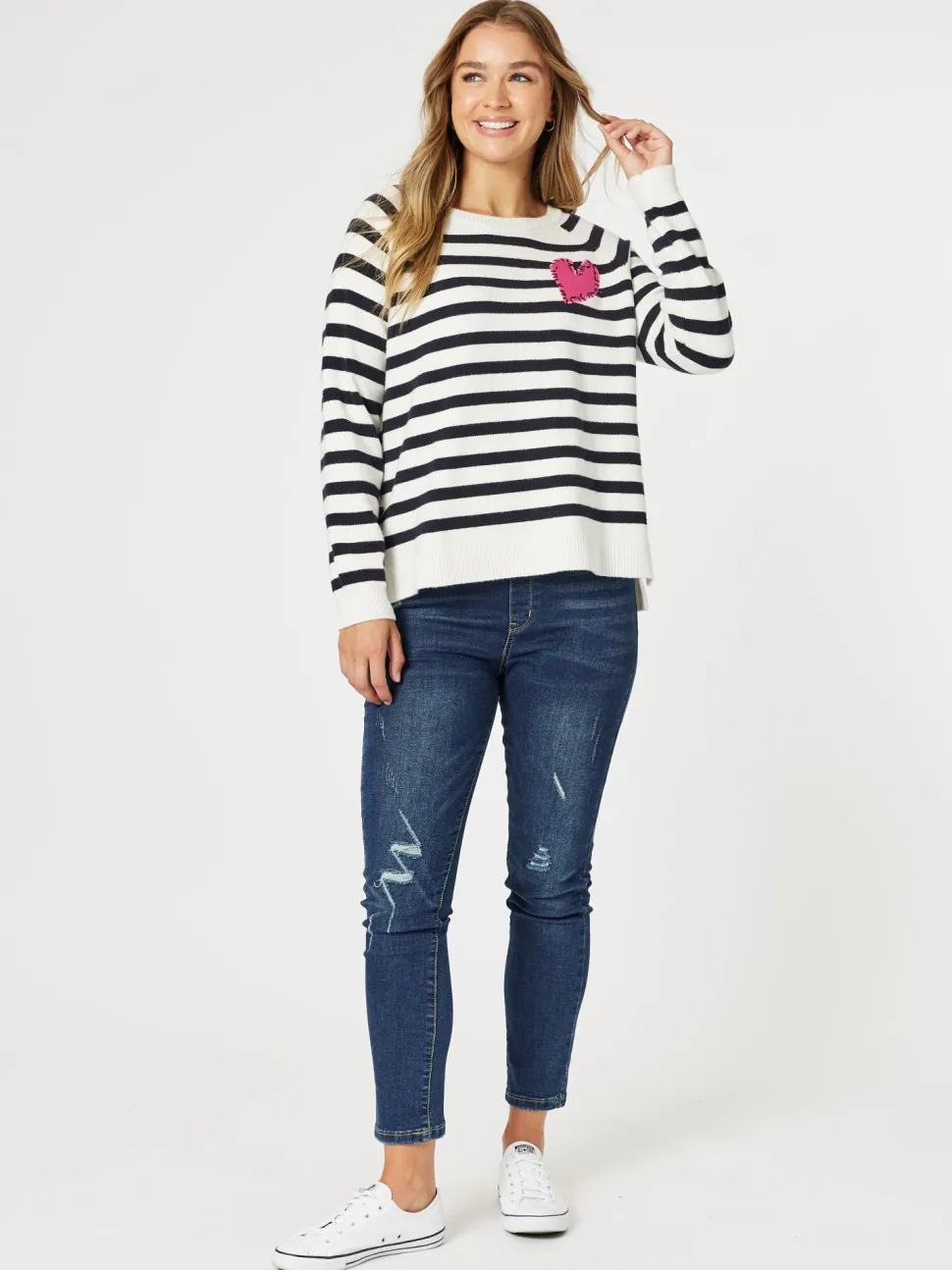 LA Stretch Pull On Jean - Dark Denim