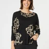 Louvre Floral Top - Black/Natural