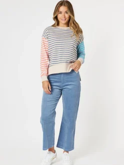 Lucy Stretch Cord Pant - Blue