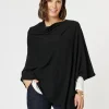 Macy Knit Poncho - Black
