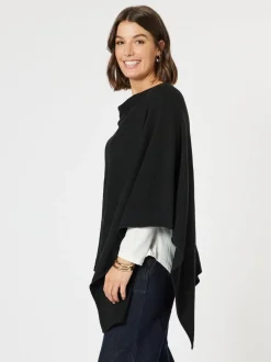 Macy Knit Poncho - Black