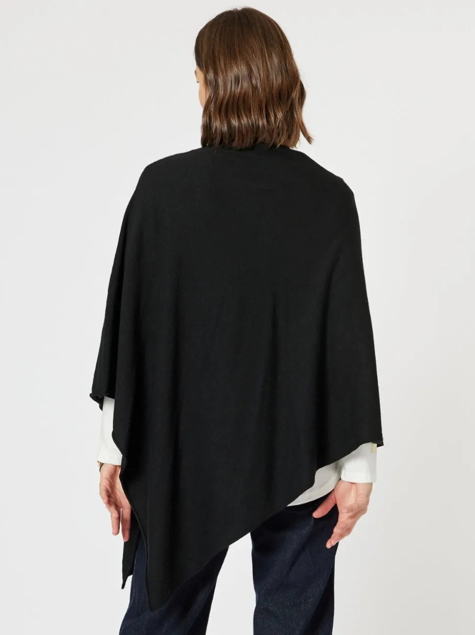 Macy Knit Poncho - Black