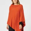 Macy Knit Poncho - Paprika