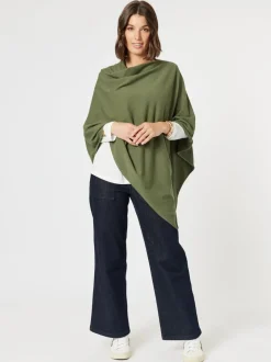 Macy Knit Poncho -Khaki