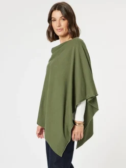 Macy Knit Poncho -Khaki