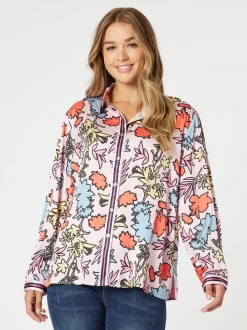 Maddox Floral Print Shirt - Pink/Multi