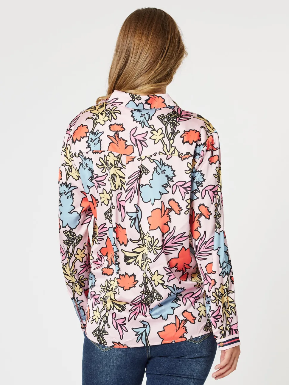 Maddox Floral Print Shirt - Pink/Multi