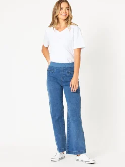 Maddy High Rise Wide Leg Jean - Denim