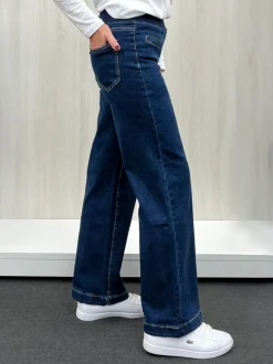 Maddy High Rise Wide Leg Jean - Dark Denim