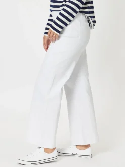 Maddy High Rise Wide Leg Jean - White