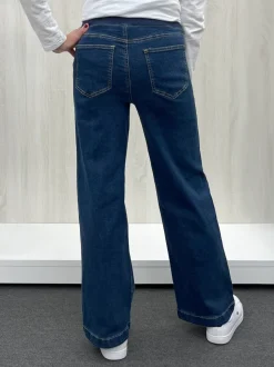 Maddy High Rise Wide Leg Jean - Dark Denim
