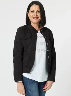 Maggie Denim Jacket - Black