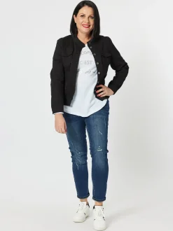 Maggie Denim Jacket - Black