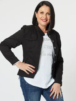 Maggie Denim Jacket - Black