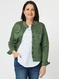 Maggie Denim Jacket - Khaki