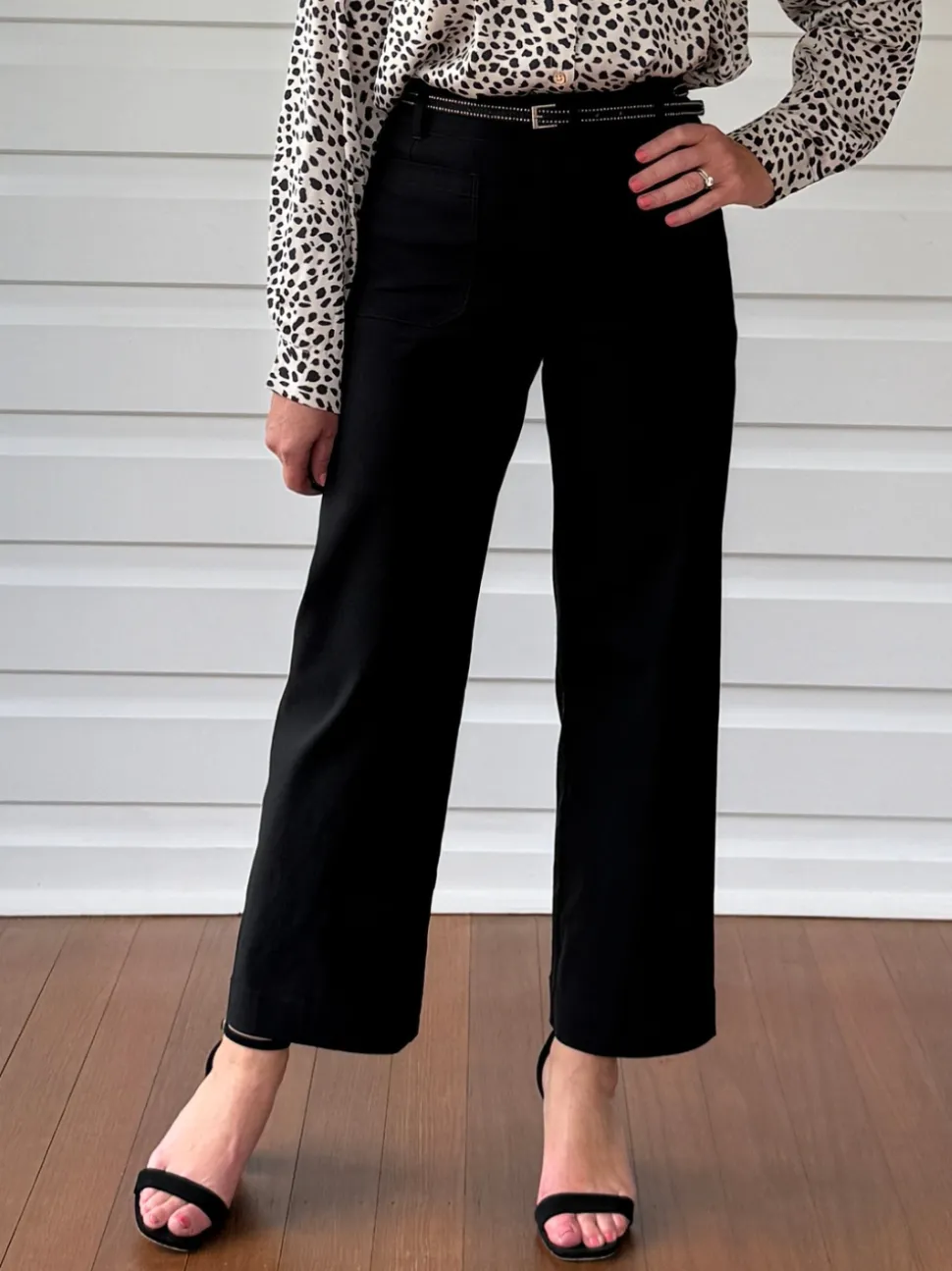 Marine Wide Leg Pant - Black