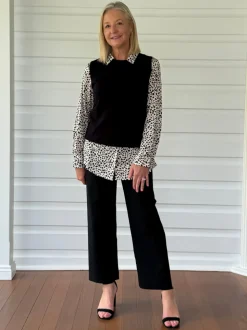 Marine Wide Leg Pant - Black