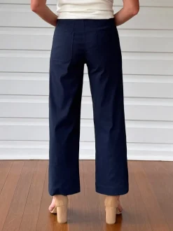 Marine Wide Leg Pant - Navy