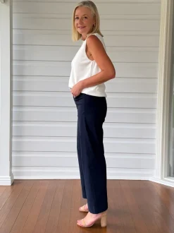 Marine Wide Leg Pant - Navy