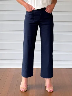 Marine Wide Leg Pant - Navy