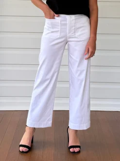Marine Wide Leg Pant - White